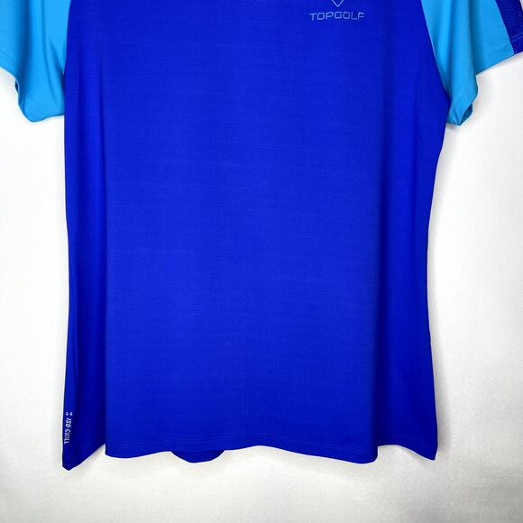 NWOT TopGolf Ladies Under Armour HeatGear Collared Shirt Blue Size Large - Picture 3 of 12